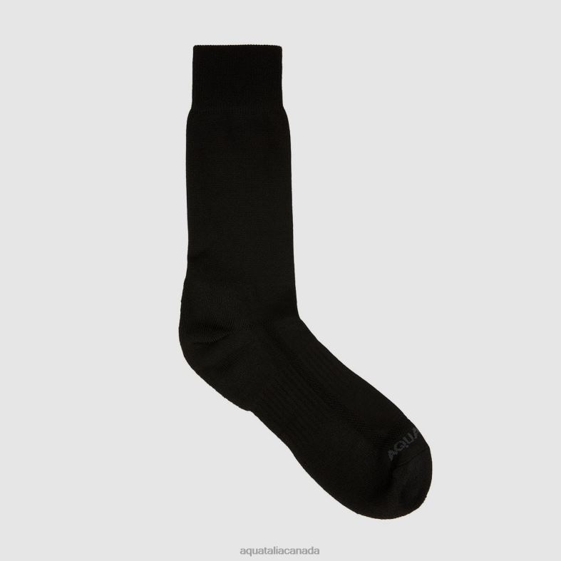 Men Accessories Aquatalia BLACK/GREY CONTRAST KNIT BLEND SOCK V0NJJ400